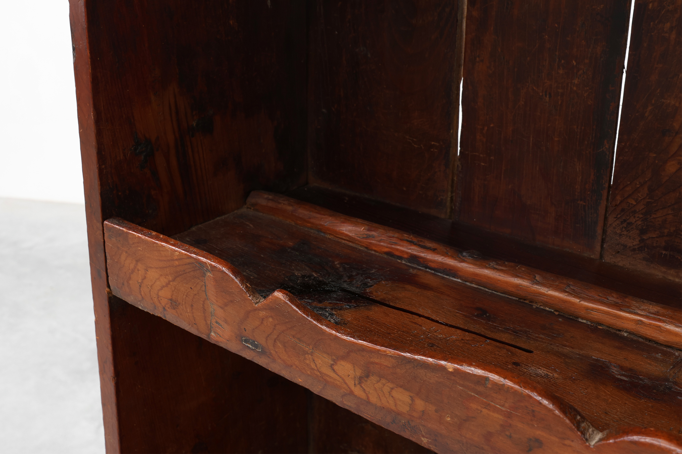 17th‑Century French Art Populaire Chestnut Cabinet with Gabled Topthumbnail
